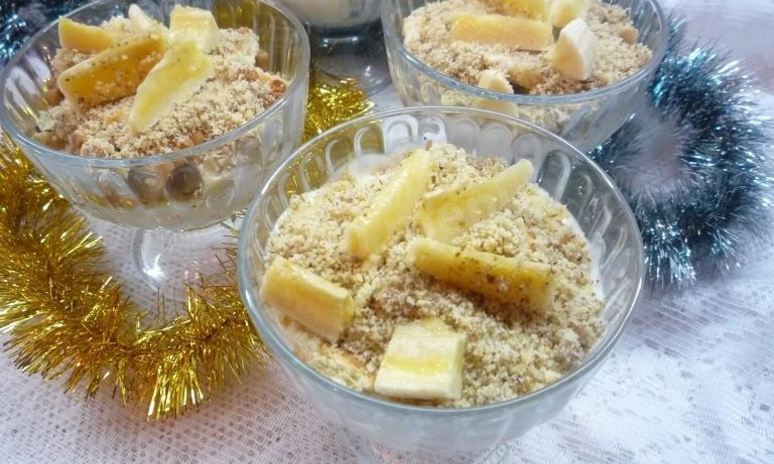 Рецепт банановой шарлотки