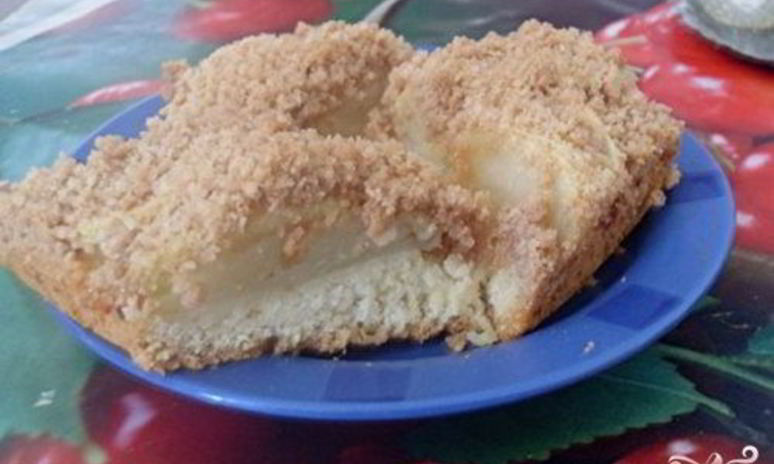 Рецепт шарлотки песочной с яблоками