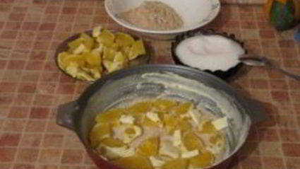 шарлотка с апельсинами