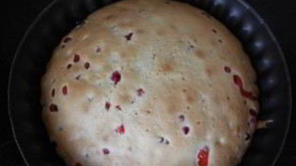 шарлотка с клюквой