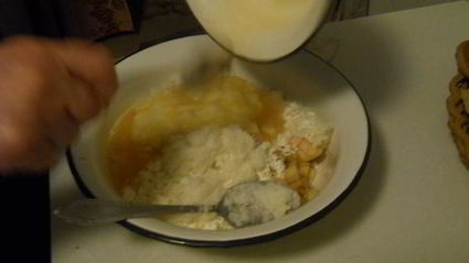 шарлотка с рисом и яблоками