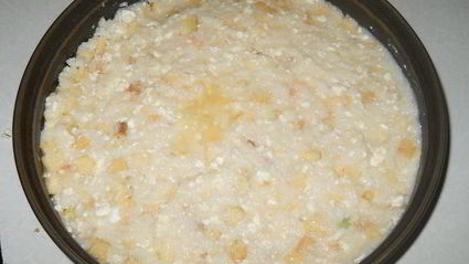 шарлотка с рисом и яблоками