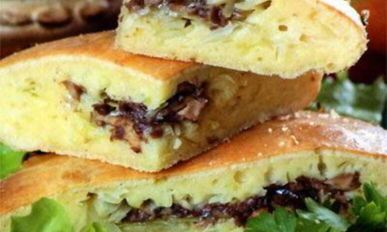 Рецепт шарлотки с рыбой и капустой