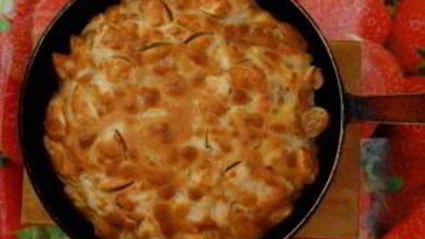 шарлотка с яблоками на сковороде