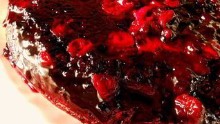 Ягодная шарлотка с глинтвейном