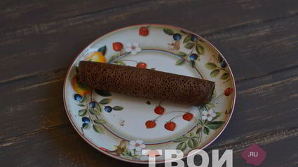 шоколадные блинные рулетики