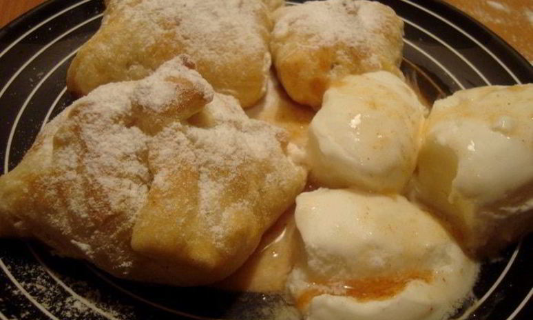 Рецепт слоеных конвертиков с яблоками и грушами