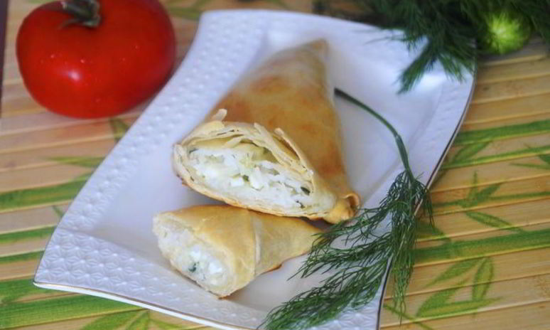 Рецепт слоек из теста фило с начинкой из риса