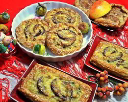 Слойки с картошкой и лососем