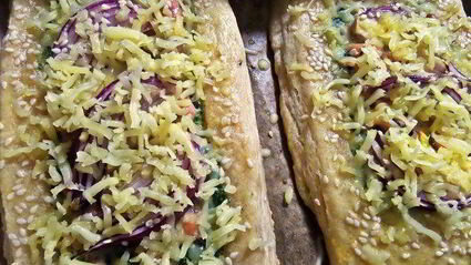 слойки с картошкой и лососем