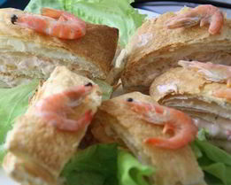 Слойки с креветками