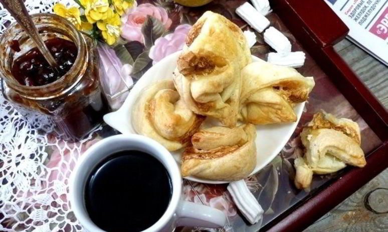 Рецепт слоек с маршмеллоу и орехами