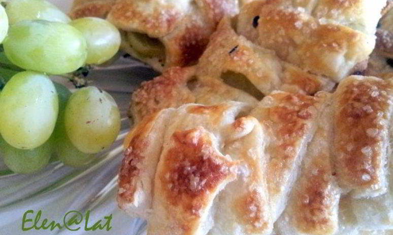 Рецепт слоек с виноградом