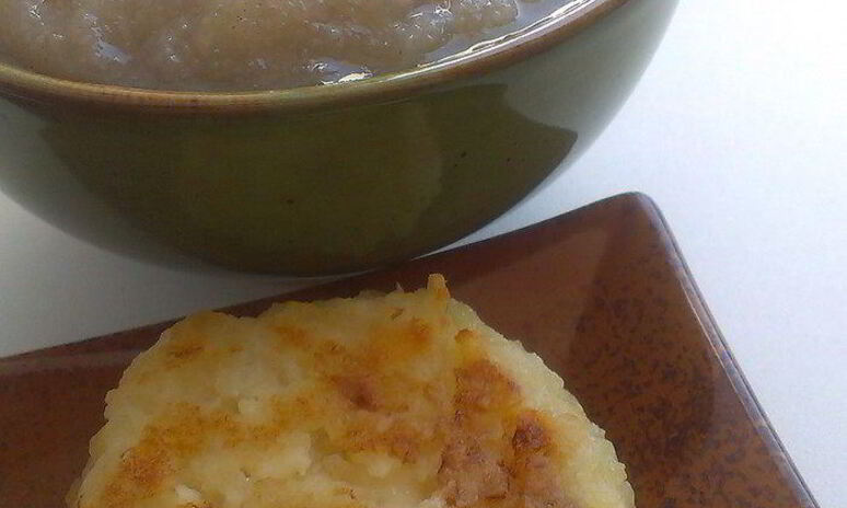 Рецепт саксонских творожников с яблочным муссом