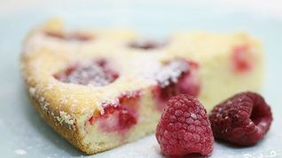 Творожник с малиной