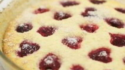 творожник с малиной