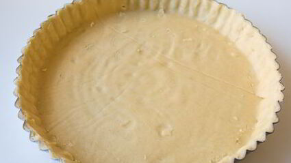 творожник с персиками