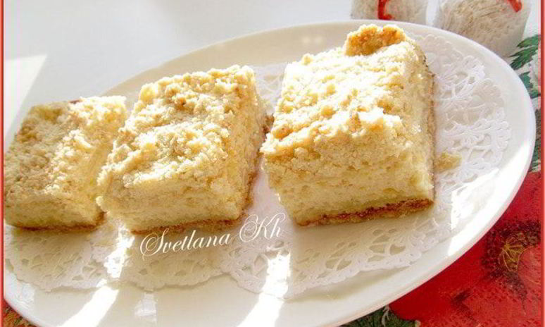 Рецепт творожника с яблоками и апельсиновой цедрой