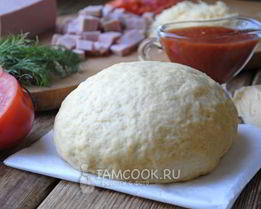 Мягкое тесто для пиццы без дрожжей