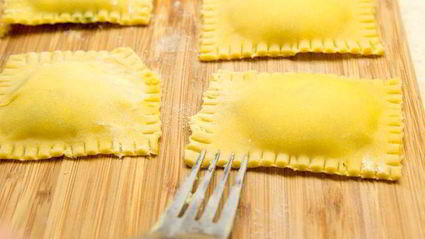 равиоли с рикоттой и шпинатом