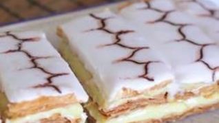 Французский Наполеон из готового слоеного теста