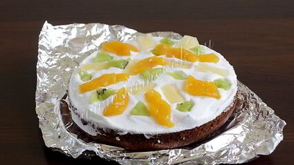 фруктовый торт на японском бисквите