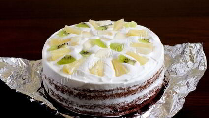 фруктовый торт на японском бисквите