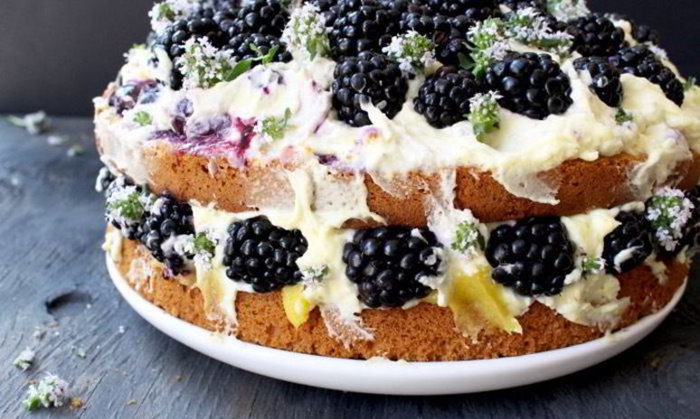 Рецепт итальянского лимонного торта с маскарпоне и ягодами