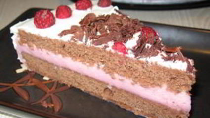 шоколадно-малиновый торт