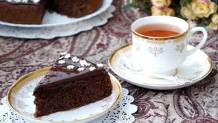 Шоколадно-ореховый бисквит на минералке