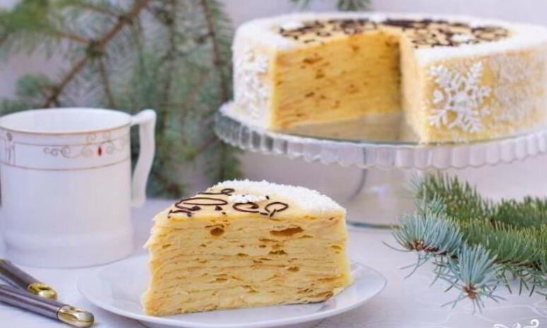 Рецепт слоеного торта с заварным кремом