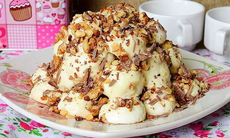 Рецепт торта графские развалины с орехами со сгущенкой