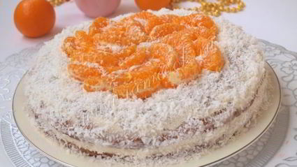 торт с мандаринами