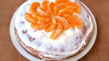 торт с мандаринами
