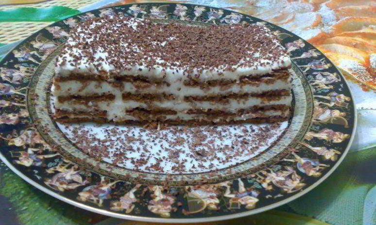 Рецепт торта суфле с печеньем