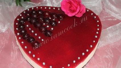 торт валентинка