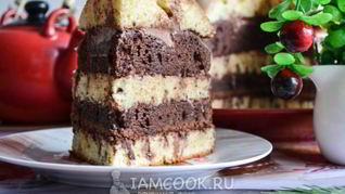 Торт Зебра на сметане