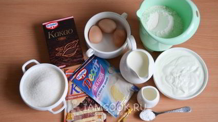 торт зебра на сметане