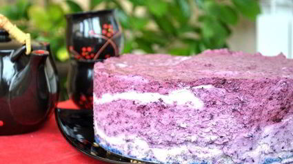 творожно-черничный торт