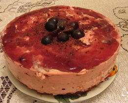 Виноградный торт с винным кремом