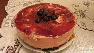 Виноградный торт с винным кремом