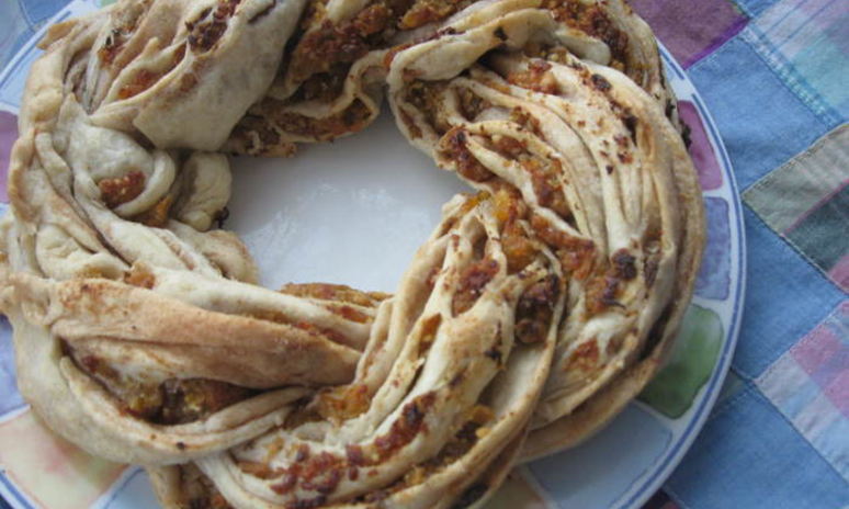 Рецепт венка-рулета кранч