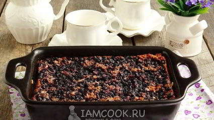 геркулесовая запеканка с черникой