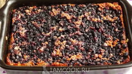 геркулесовая запеканка с черникой