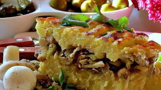 Картофельная запеканка с грибами