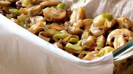 картофельная запеканка с грибами