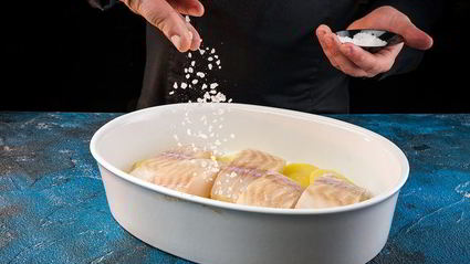 картофельная запеканка с палтусом