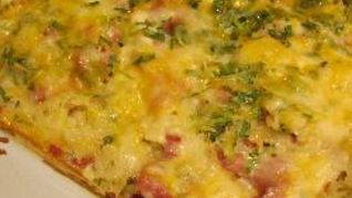 Картофельная запеканка с ветчиной