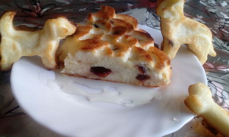 Рецепт красивой творожной запеканки