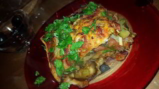 Постная запеканка с баклажанами